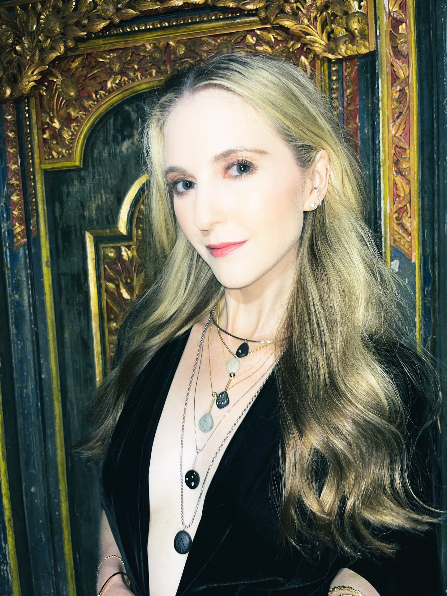 14K Gold + Grey Diamond Tahoe GEM // STONE Necklace