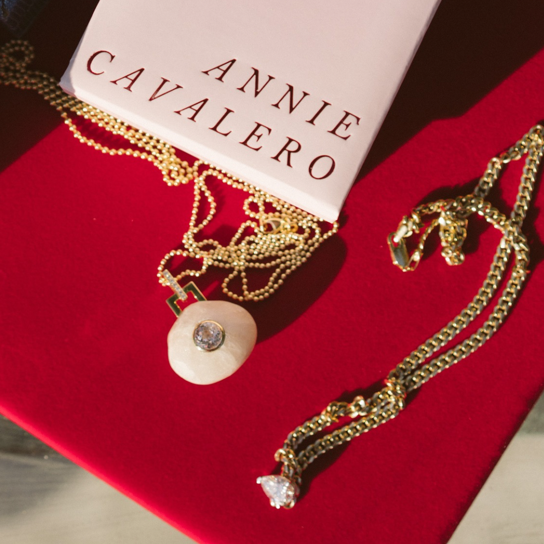 14K Gold + Diamond + Morganite Tahoe GEM // STONE Necklace