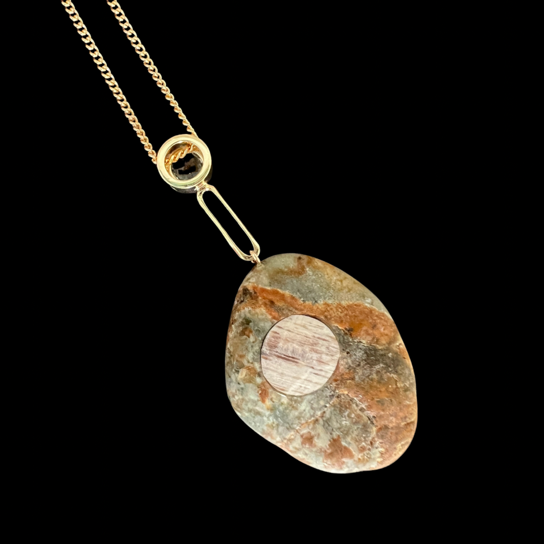 14K Gold + Grey Spinel Tahoe GEM // STONE Necklace