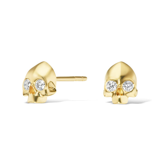 18K Skull Studs