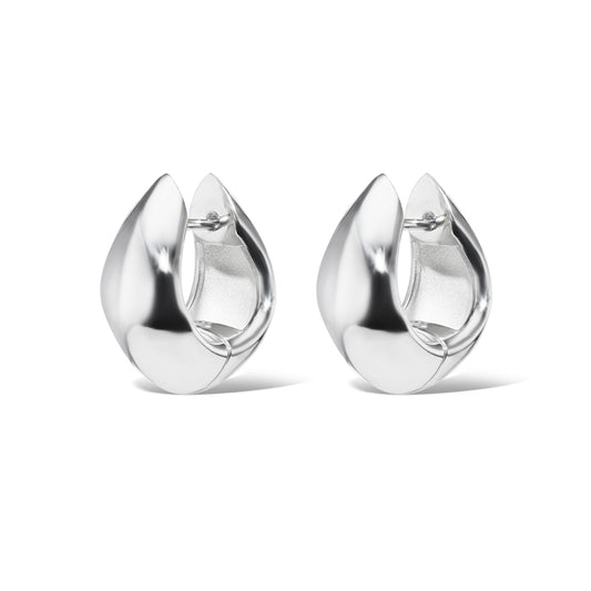 Sterling Silver Icon Huggie Hoops