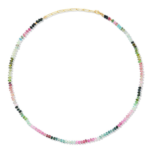 Dainty Tourmaline Hand-Knotted Beaded Necklace