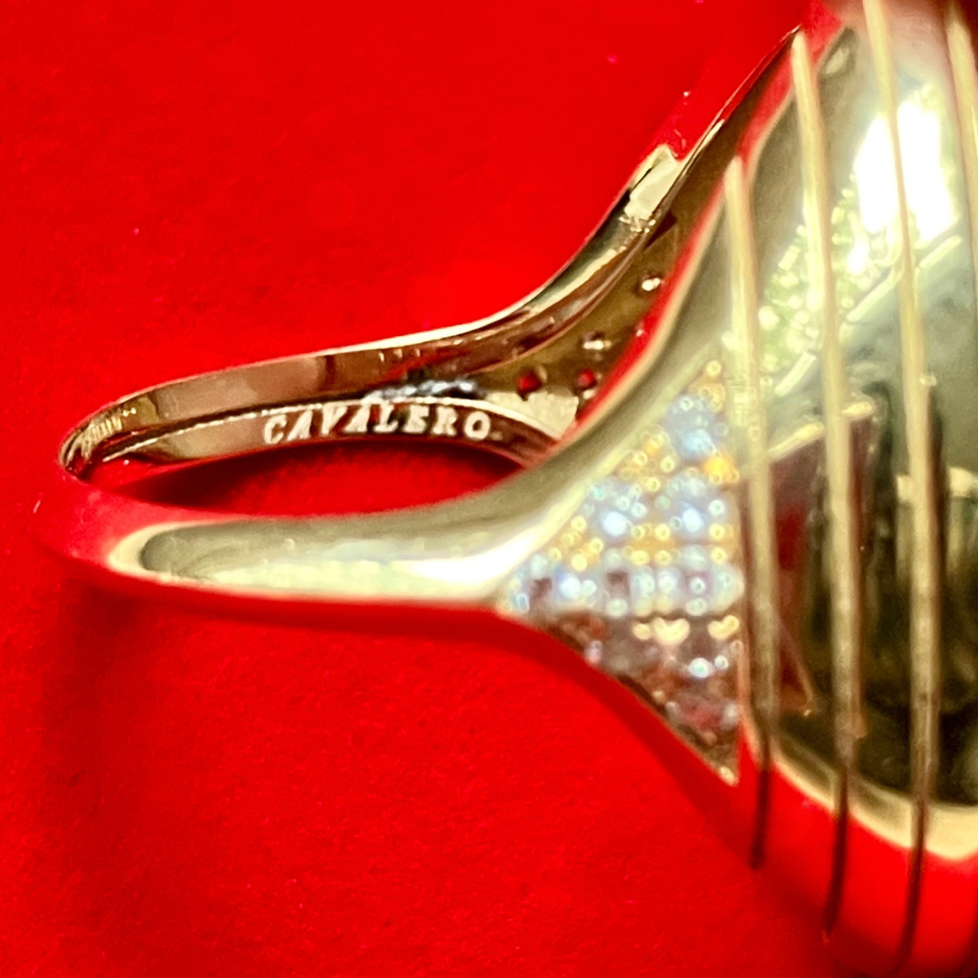 14K Gold Morganite + White Quartz + Diamond Cocktail Ring