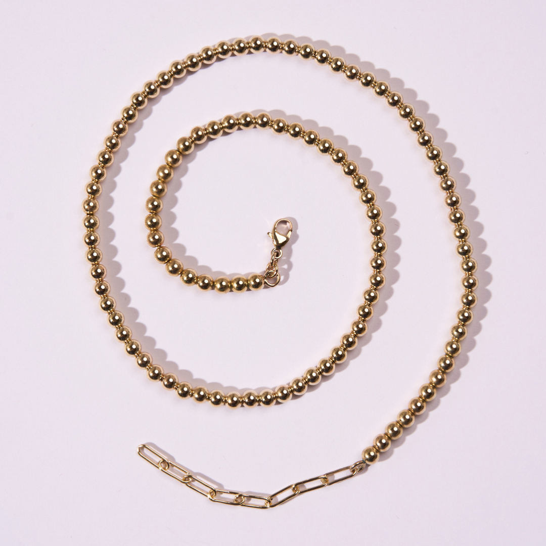 Ball and Chain Gold-Filled Necklace