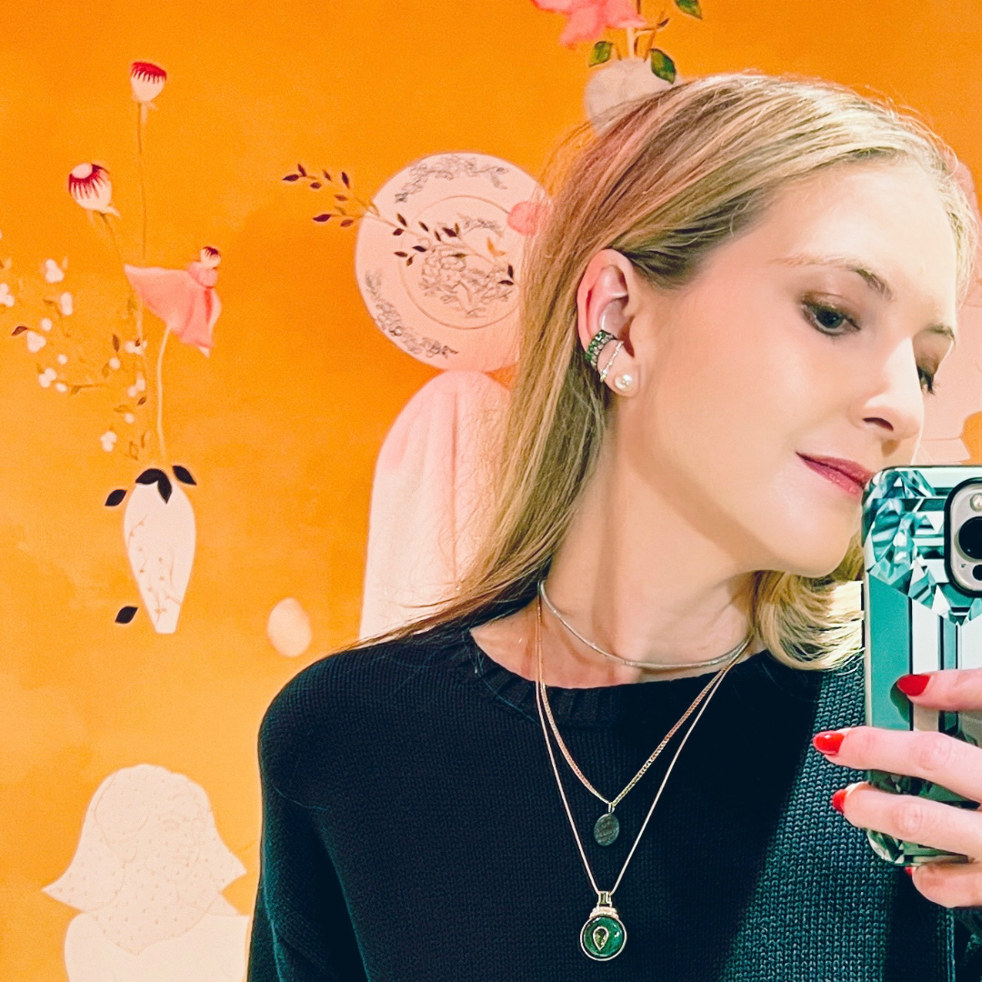 14K Black Gold + Palladium Salt and Pepper Diamond Ear Cuff