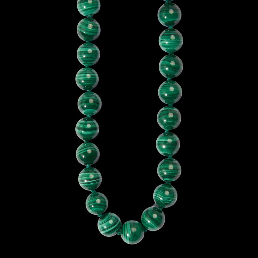 Malachite Gumball Candy Necklace