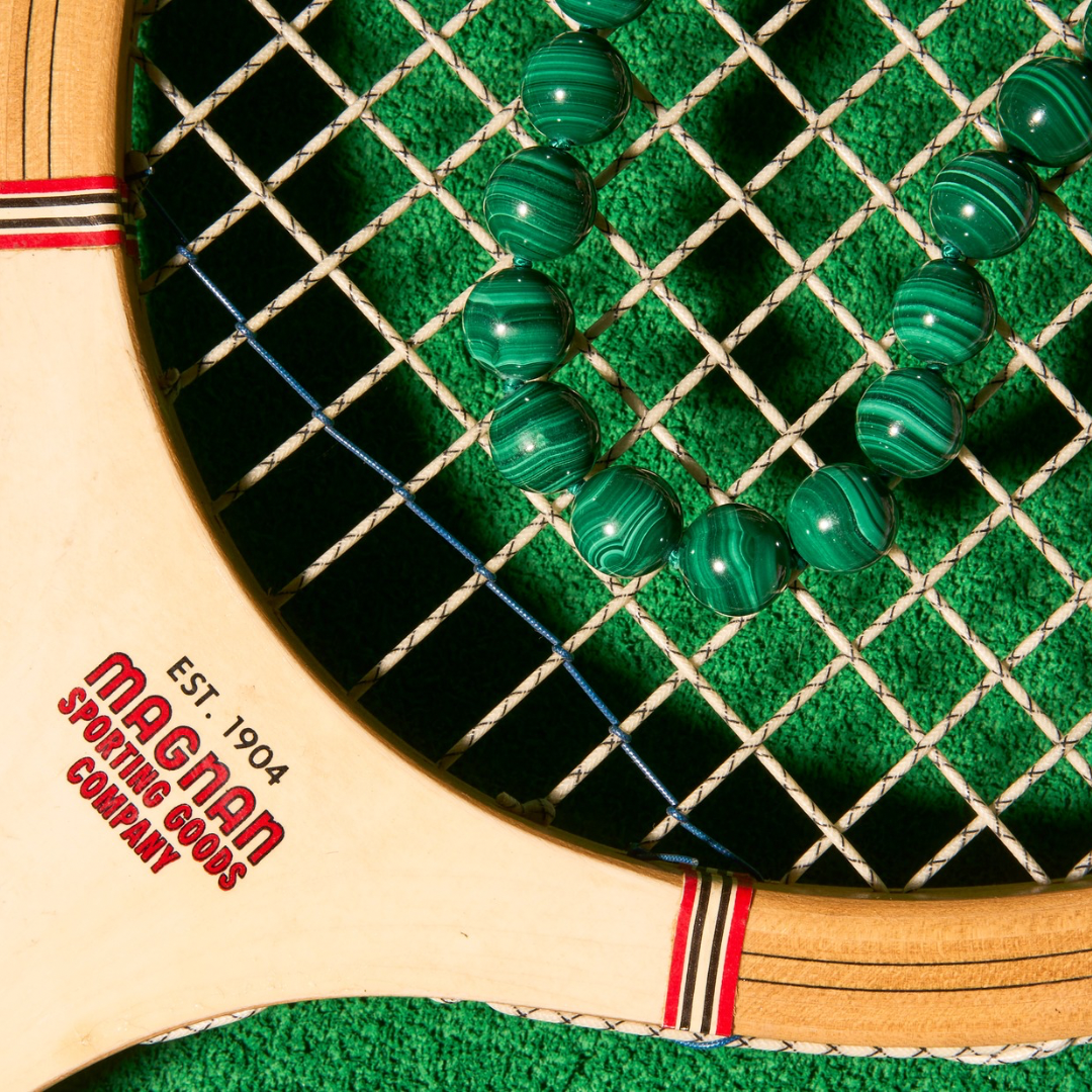 Malachite Gumball Candy Necklace