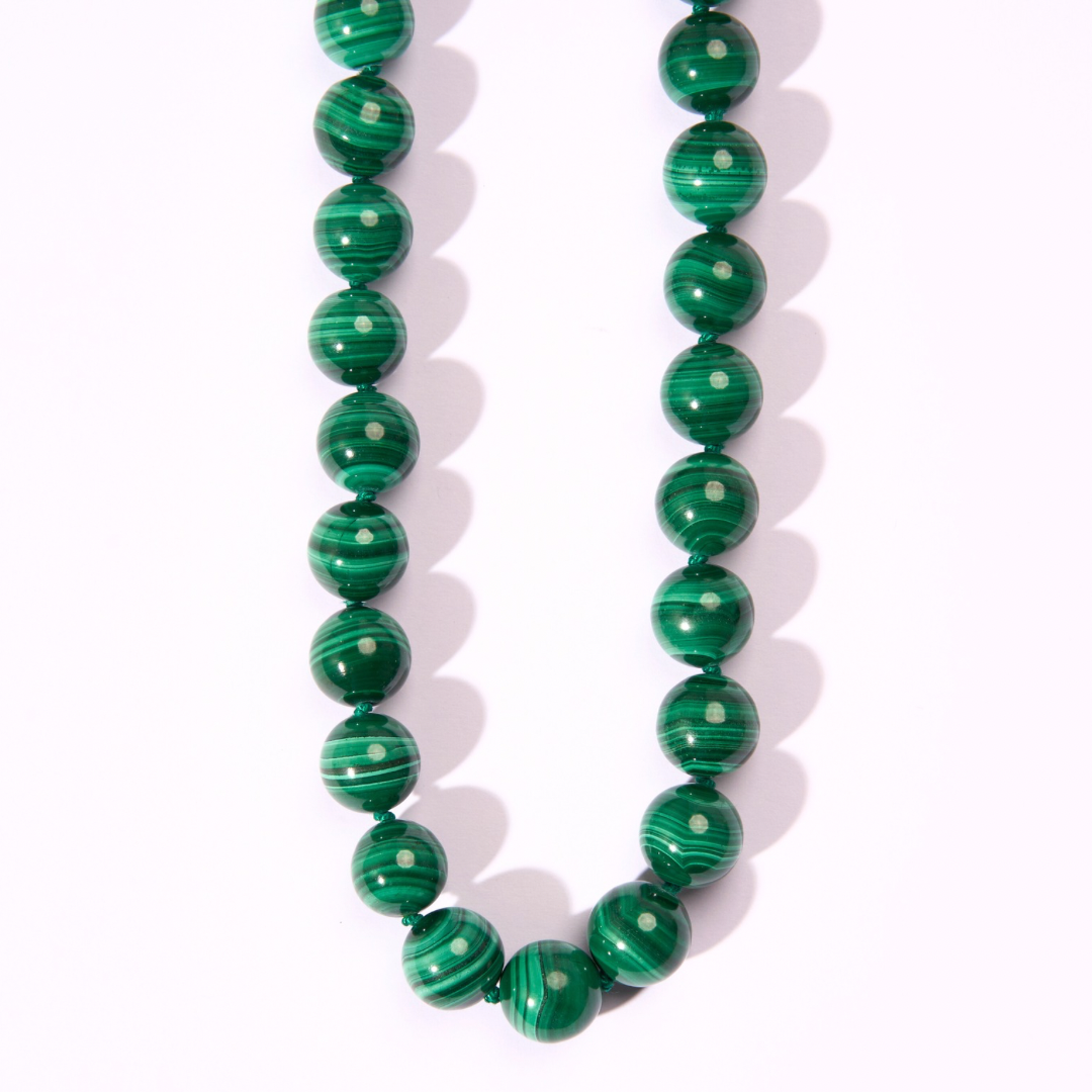 Malachite Gumball Candy Necklace