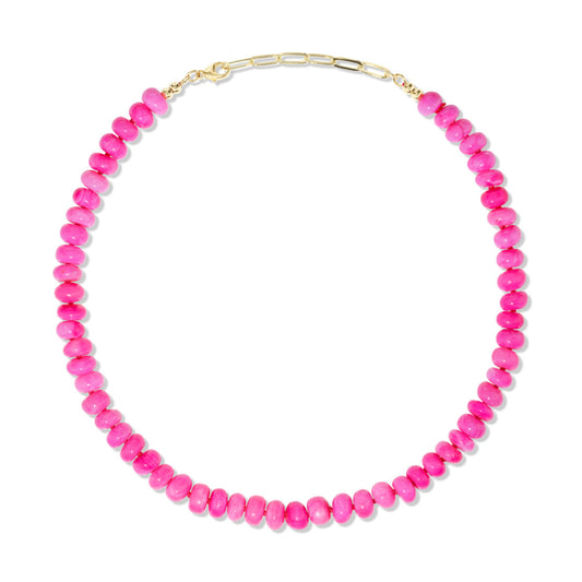 Hot Pink Opal Candy Necklace