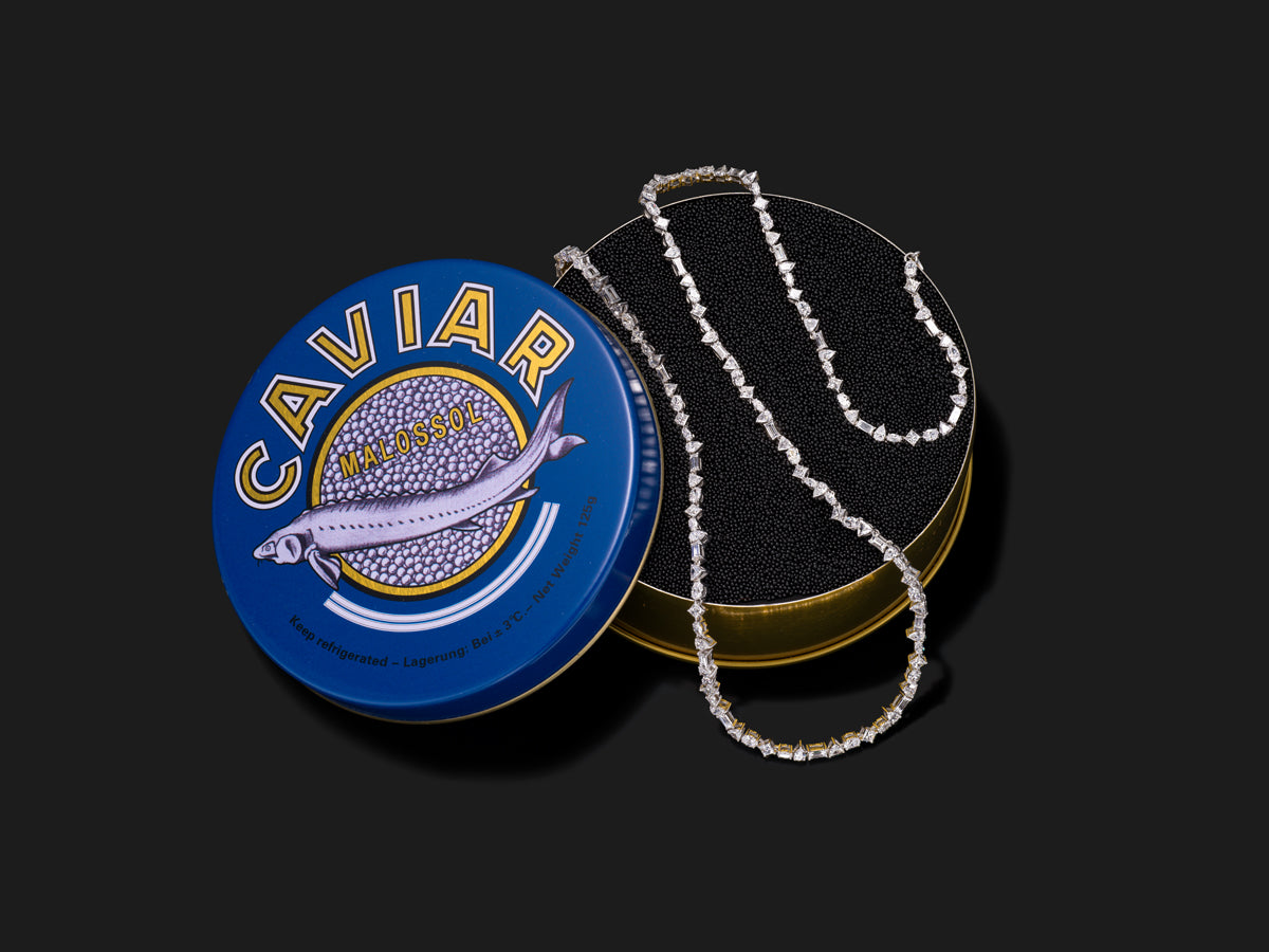 18K Mixed Shape Diamond Tennis Necklace