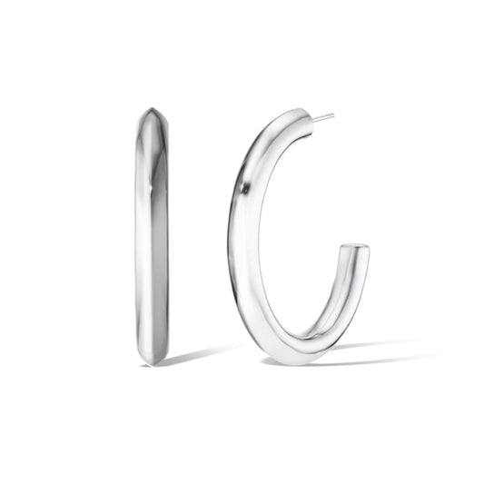 Sterling Silver Icon Hoop Earrings