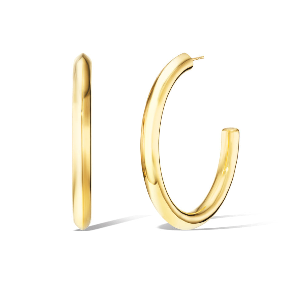 Gold Plated Icon Hoop Earrings