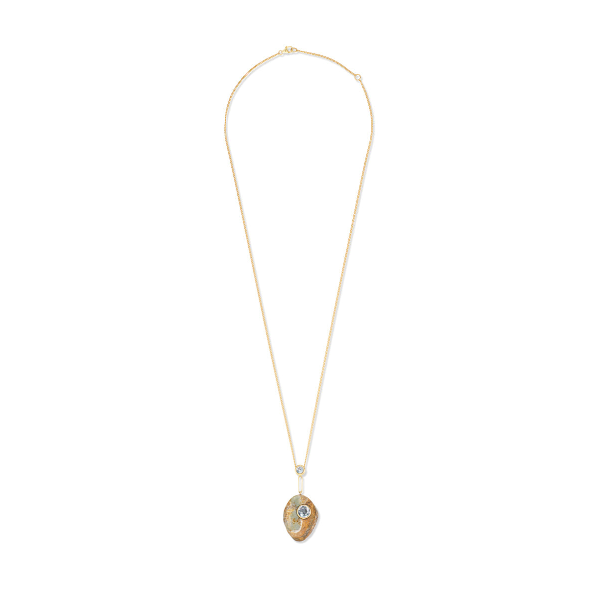 14K Gold + Grey Spinel Tahoe GEM // STONE Necklace