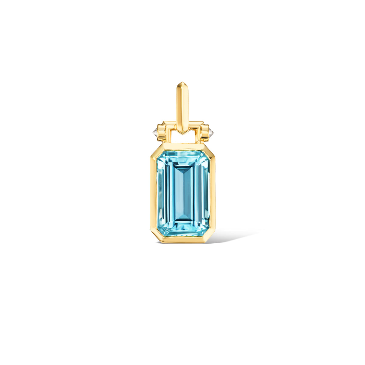 14K Gold Aquamarine + Diamond Pendant To Benefit Children's Hospital Los Angeles