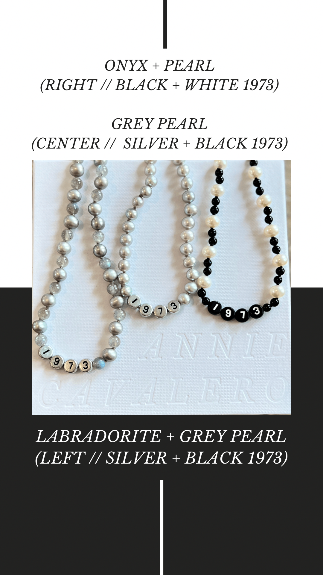 1973 Gemstone // Pearl Candy Necklaces