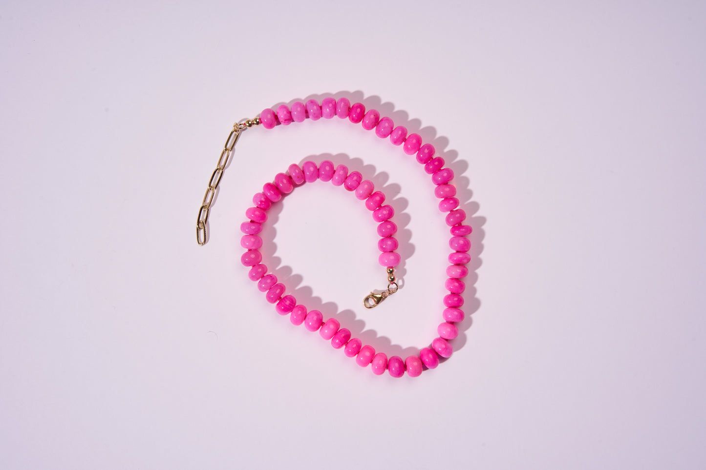 Hot Pink Opal Candy Necklace