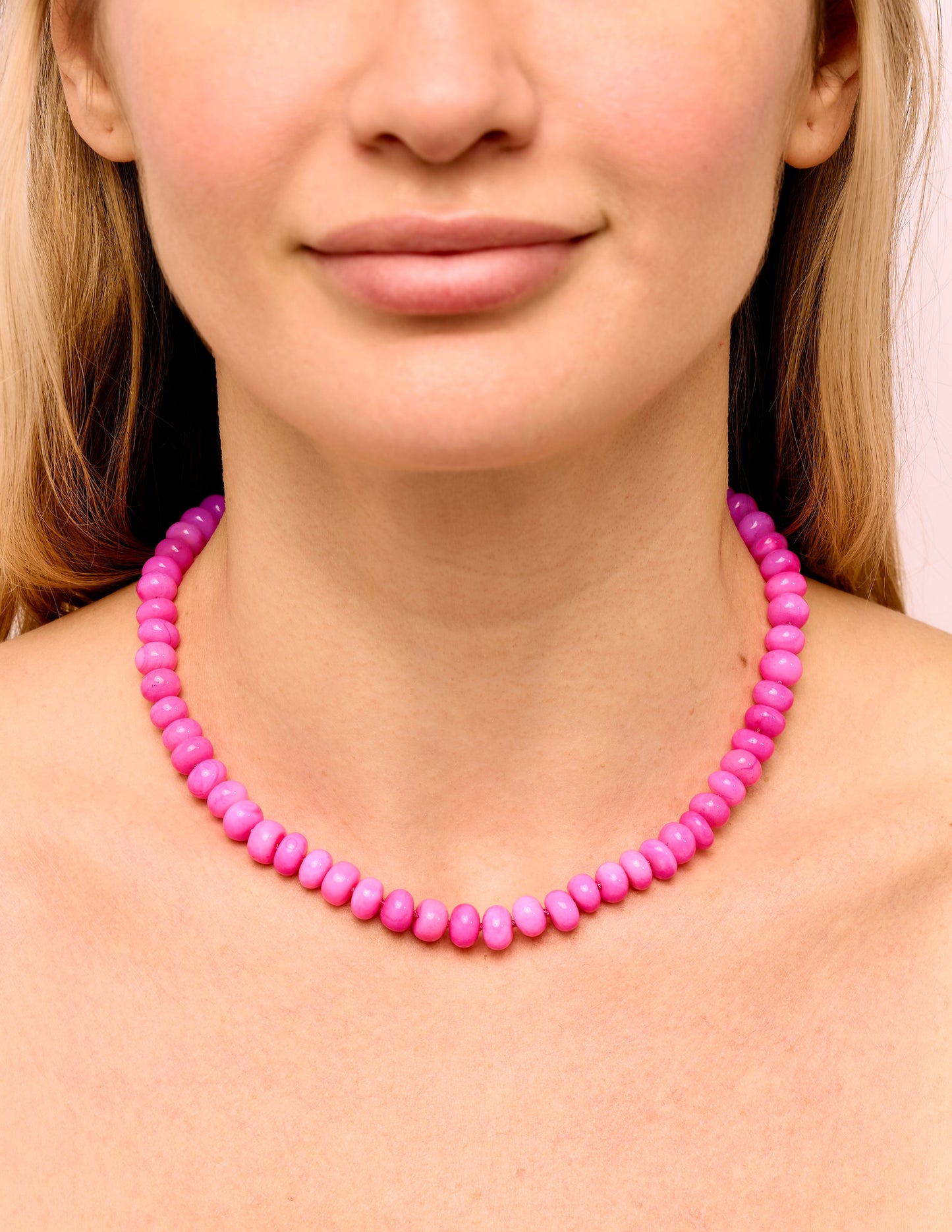 Hot Pink Opal Candy Necklace