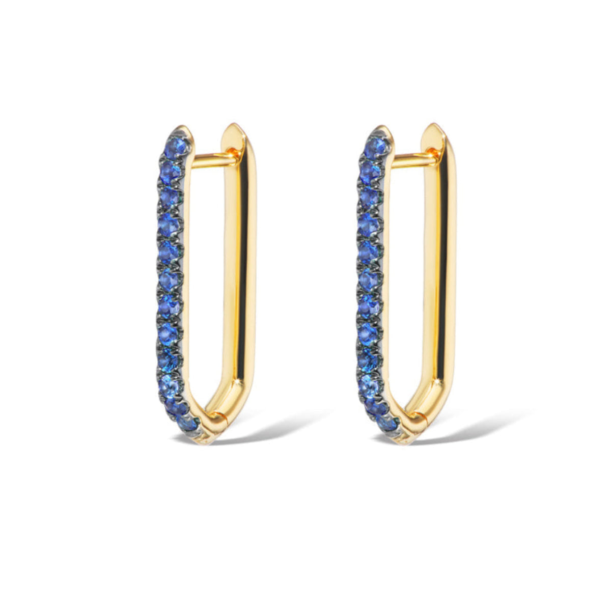 18K Sapphire Reversible Drop Link Earrings