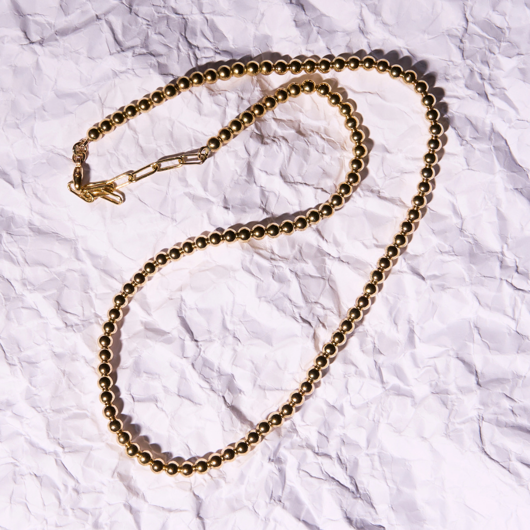 Ball and Chain Gold-Filled Necklace