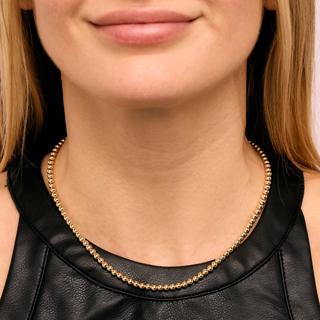 Ball and Chain Gold-Filled Necklace