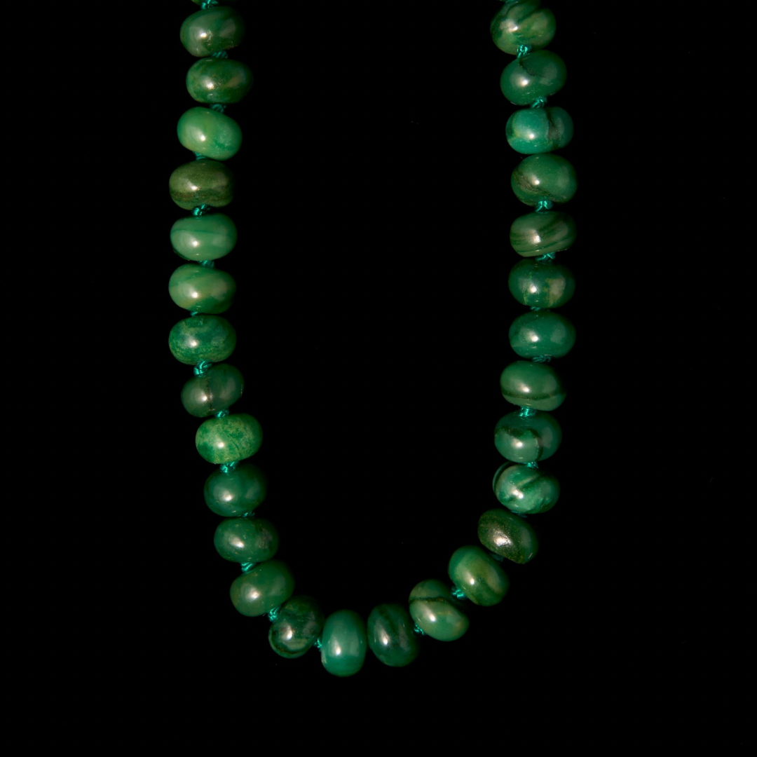 Green Jade Hand-Knotted Silk Candy Necklace