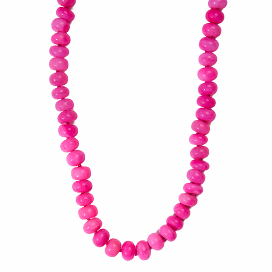 Hot Pink Opal Candy Necklace