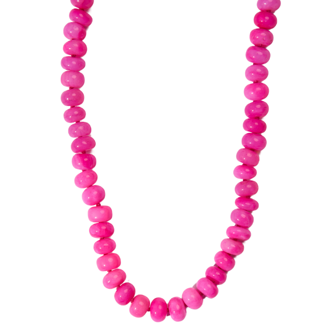 Hot Pink Opal Candy Necklace