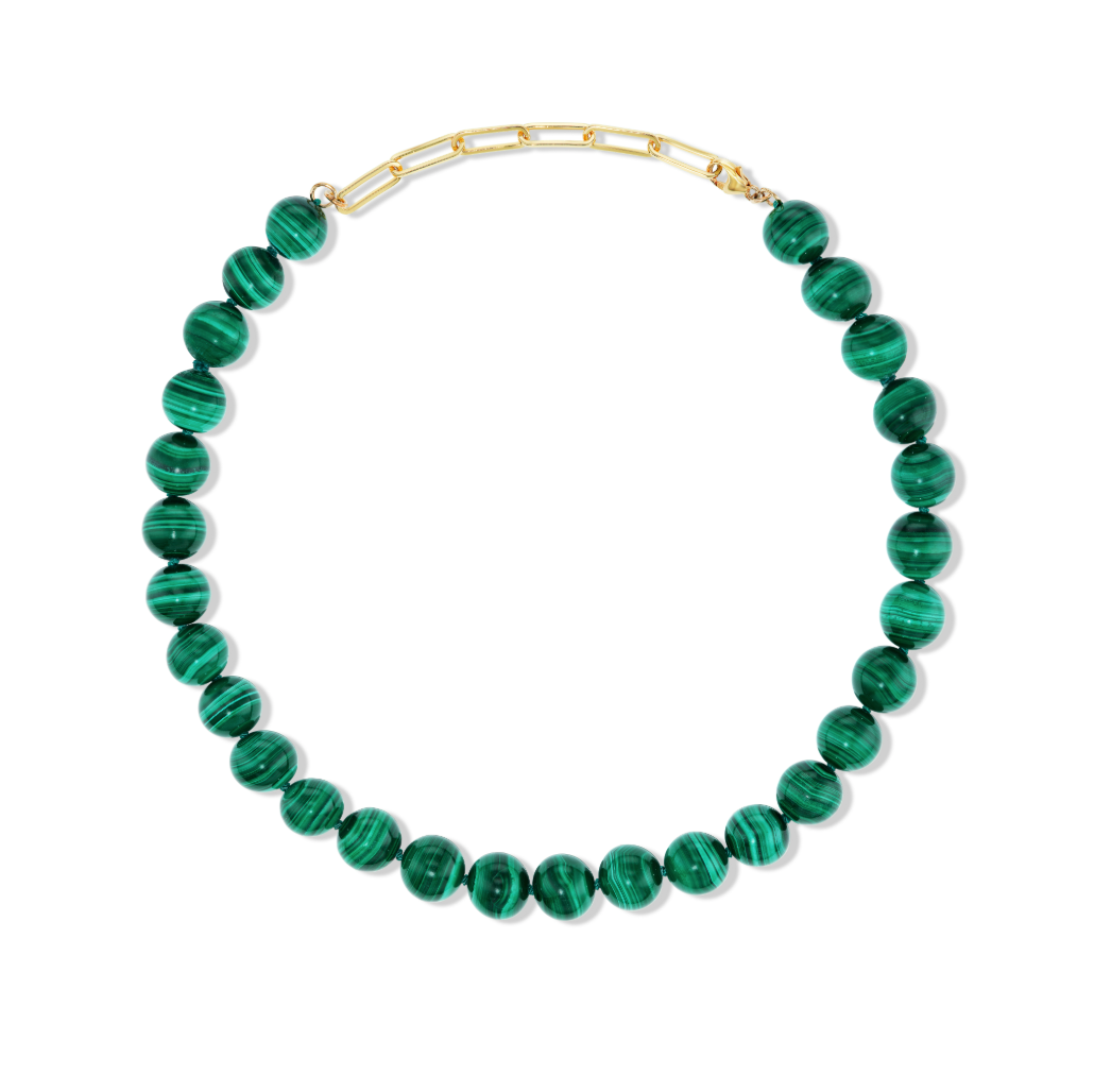 Malachite Gumball Necklace