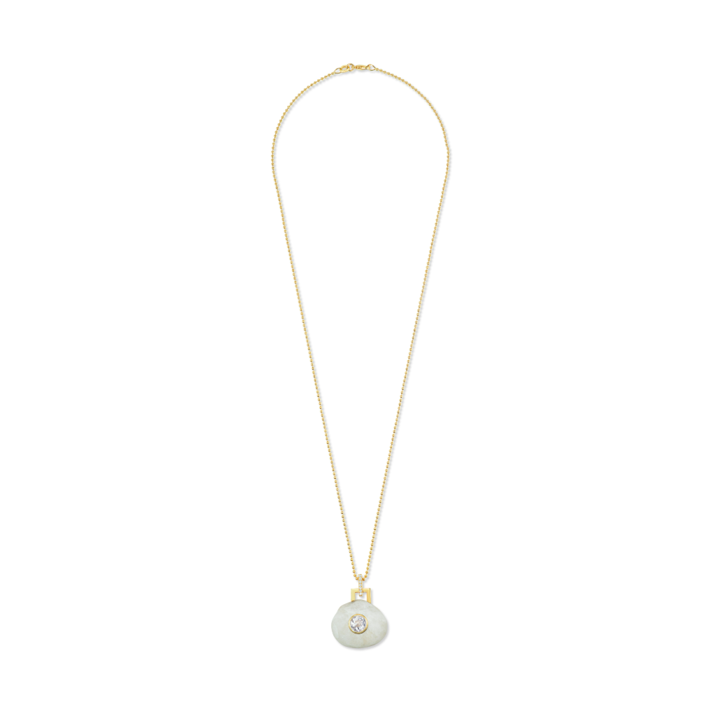 14K Gold + Diamond + Morganite Tahoe GEM // STONE Necklace