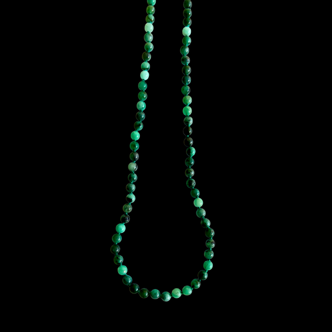 14K Gold Raw Emerald Necklace