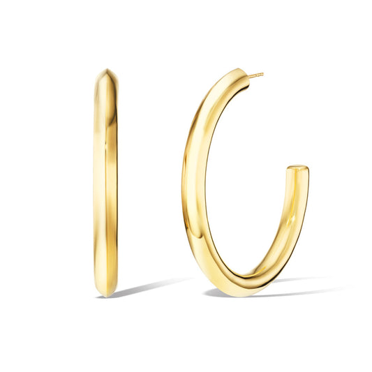 Gold Plated Icon Hoop Earrings