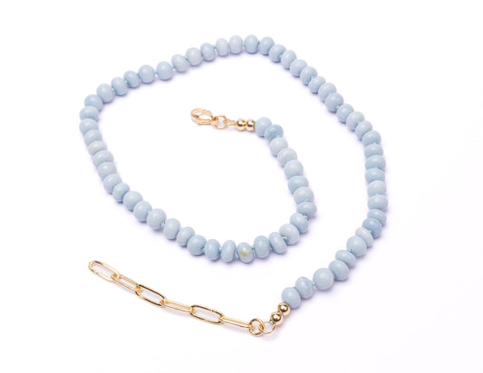 Sky Blue Opal Candy Necklace