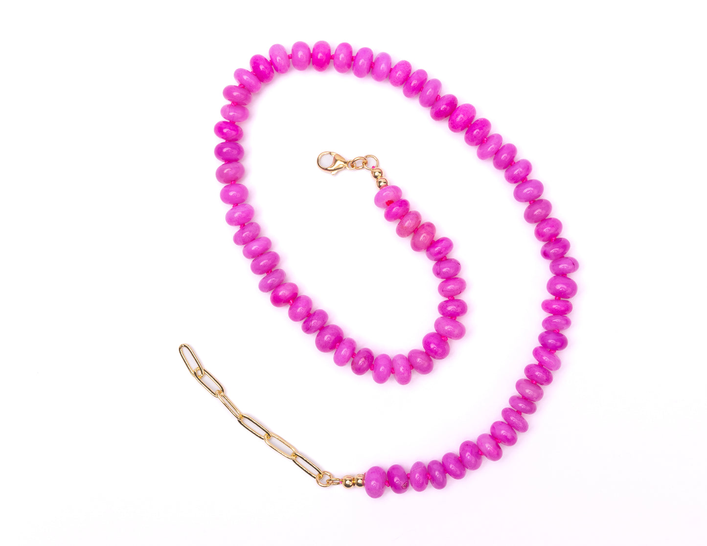 Hot Pink Opal Candy Necklace