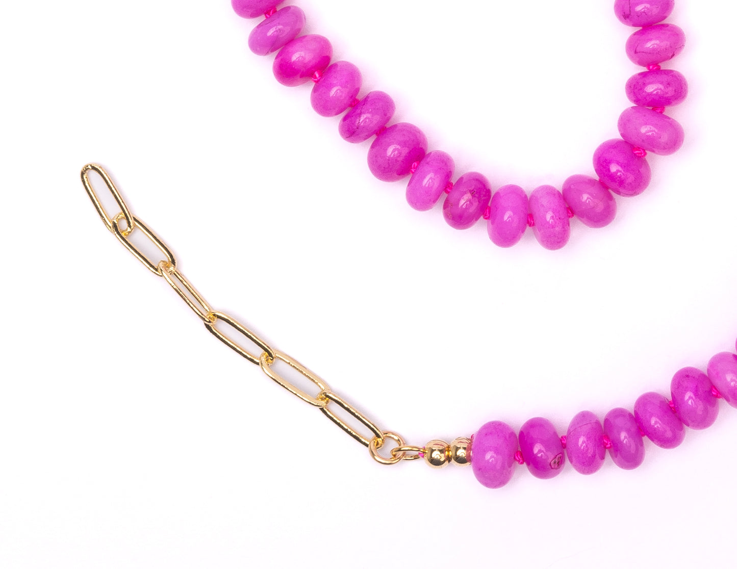 Hot Pink Opal Candy Necklace