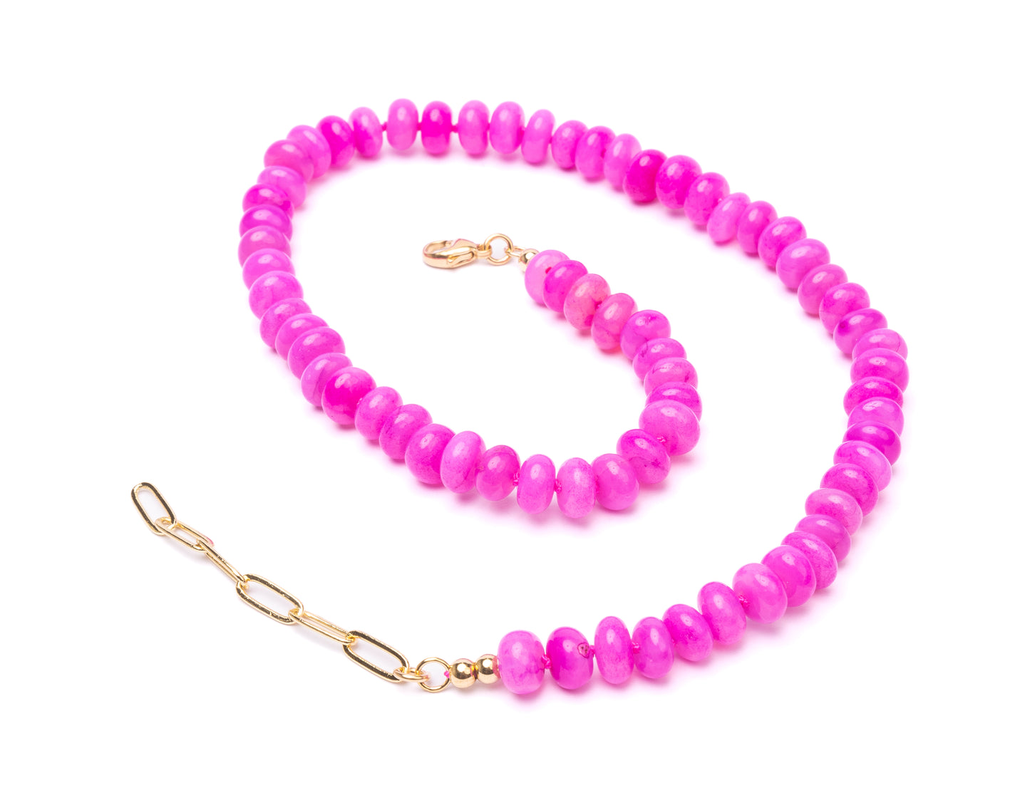 Hot Pink Opal Candy Necklace