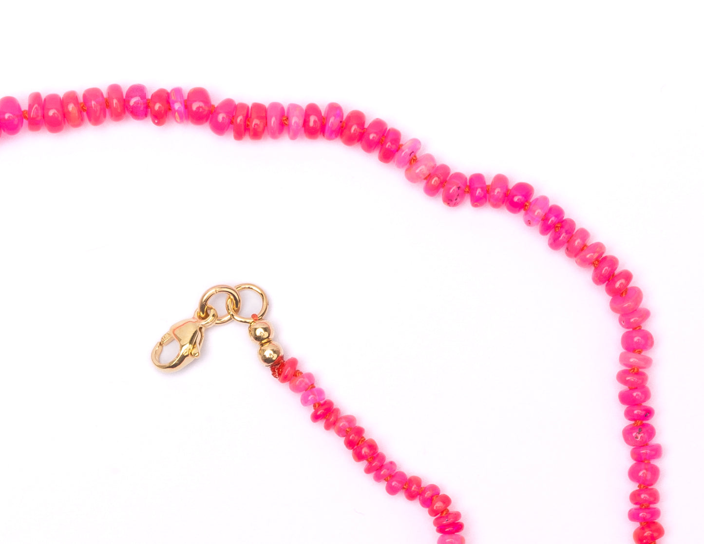 Neon Pink Ethiopian Opal Necklace