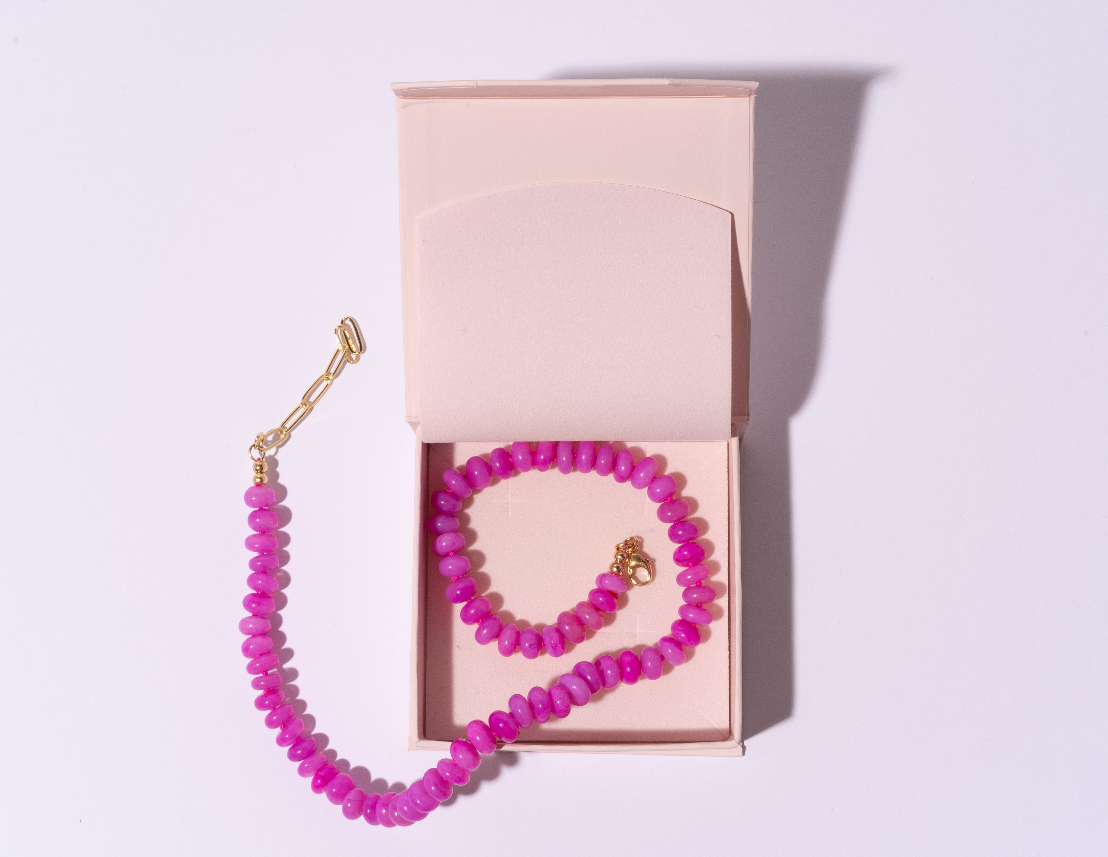 Hot Pink and Crystal Heart Necklace – Kennedy Sue Gift & Home