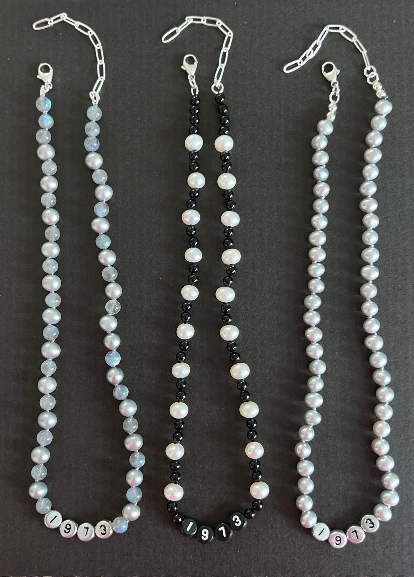 1973 Gemstone // Pearl Candy Necklaces