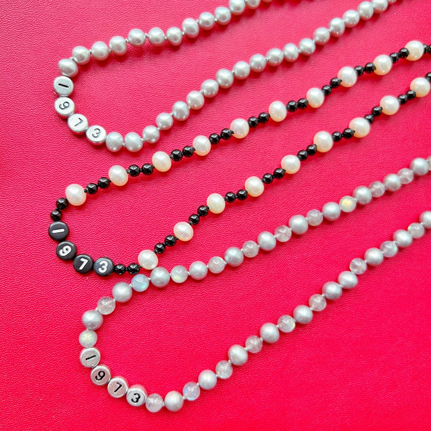 1973 Gemstone // Pearl Candy Necklaces