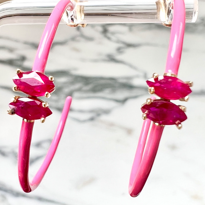 In Season Jewelry Pink Enamel Donut & Sprinkles Screw Back Earrings -  Millenia Jewelers
